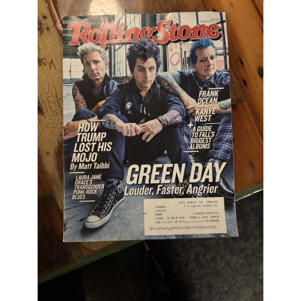Rolling Stone Issue 1270 September 2016 Green Day Cover Music Celebrity